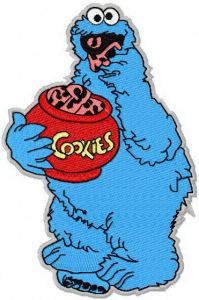 Cookie Monster embroidery design