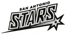 San Antonio Stars logo embroidery design