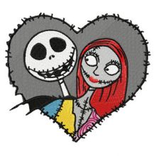 Jack and Sally embroidery design