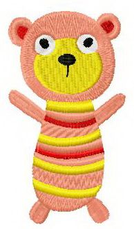 Sock doll bear machine embroidery design