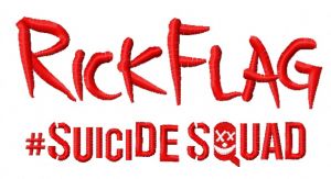 Suicide Squad RickFlag 3 embroidery design