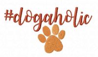 Hashtag dogaholic free embroidery design