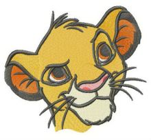 Lion cub Simba embroidery design