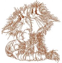 Fluffy pair 3 embroidery design