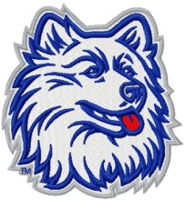 Connecticut Huskies logo embroidery design