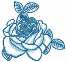 Bourbon rose embroidery design