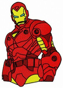 Brave Iron Man embroidery design