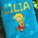 Bath towel with Lisa Simpsons free embroidery design