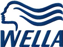 Wella classic logo embroidery design