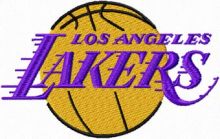 Los Angeles Lakers logo embroidery design