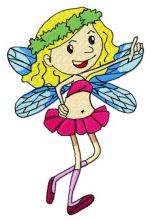 Summer fairy embroidery design