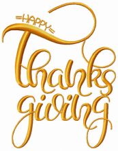 Happy Thanksgiving 2 embroidery design