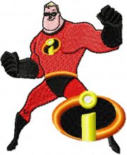 Mr. Incredible embroidery design