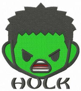 Teen Hulk head embroidery design