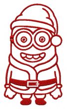 Happy Christmas Minion embroidery design