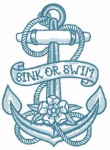 Sink or swim 2 embroidery design