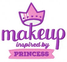 Makeup inspired by princess embroidery design