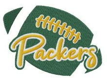 Packers fan logo embroidery design