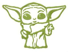 Yoda wait! embroidery design