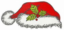 Santa hat embroidery design