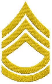IS Army sergeant 1st class chevron embroidery design