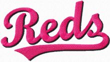 Cincinnati Reds Script Logo embroidery design