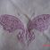 Fantastic butterfly design on table cloth embroidered