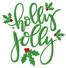 Holly Jolly embroidery design