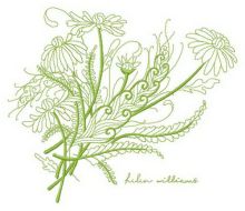 Chamomiles bouquet embroidery design