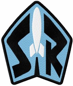 Space Ranger sign embroidery design
