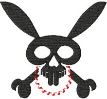Crazy Bunny Tribal embroidery design