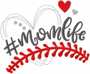 Hashtag momlife embroidery design