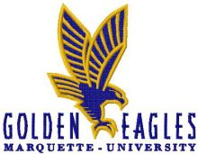 Golden Eagles logo embroidery design