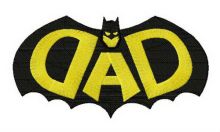 DAD Batman silhouette embroidery design