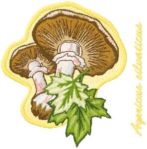 Agaricus silvaticus embroidery design