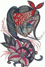Wild lily Beauty and Mystery embroidery design