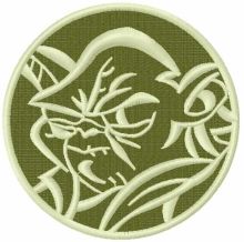 Yoda 7 embroidery design