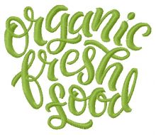 Organic fresh food 2 embroidery design