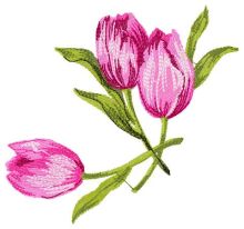 Tulips embroidery design