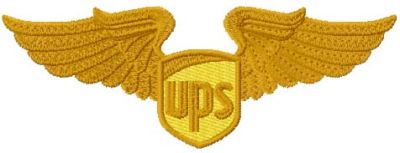 UPS Wings logo embroidery design