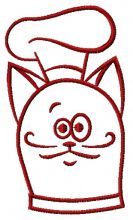 Cat chef 5 embroidery design