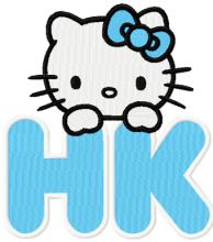 HK New Hello Kitty Label embroidery design