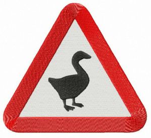Untitled Goose Game alternative logo embroidery design