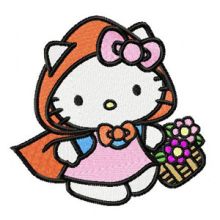 Hello Kitty Happy Birthday embroidery design