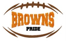 Cleveland Browns fan logo embroidery design