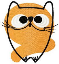Orange cat 1 embroidery design