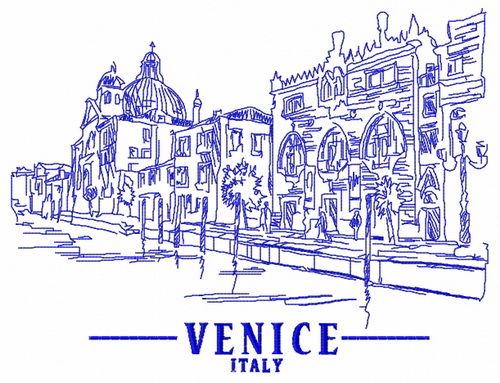 Venice Italy 2 machine embroidery design