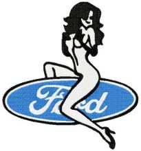 Ford sexy logo embroidery design