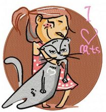 Heartfelt Kitty Hugs embroidery design