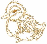 Cute little duck free embroidery design